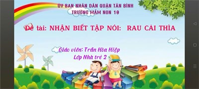 Nhận biết tập nói:  Rau cải thìa 