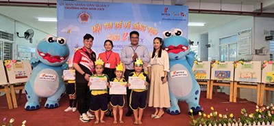 Rộn ràng hội thi  Bé vẽ sáng tạo cùng Bitex  trường mầm non 19/5 -Quận 7