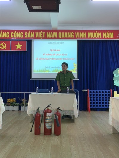 Tập huấn kỹ năng và cách xử lý về công tác phòng cháy chữa cháy năm học 2024-2025