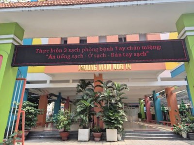 Trường mầm non 14 chủ động phòng, chống dịch bệnh tay chân miệng